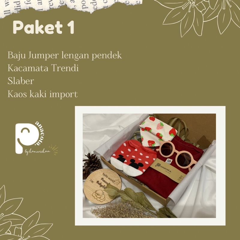HAMPERS BAYI BARU LAHIR NEWBORN / KADO BAYI 1 TAHUN READY STOCK-Paket 1