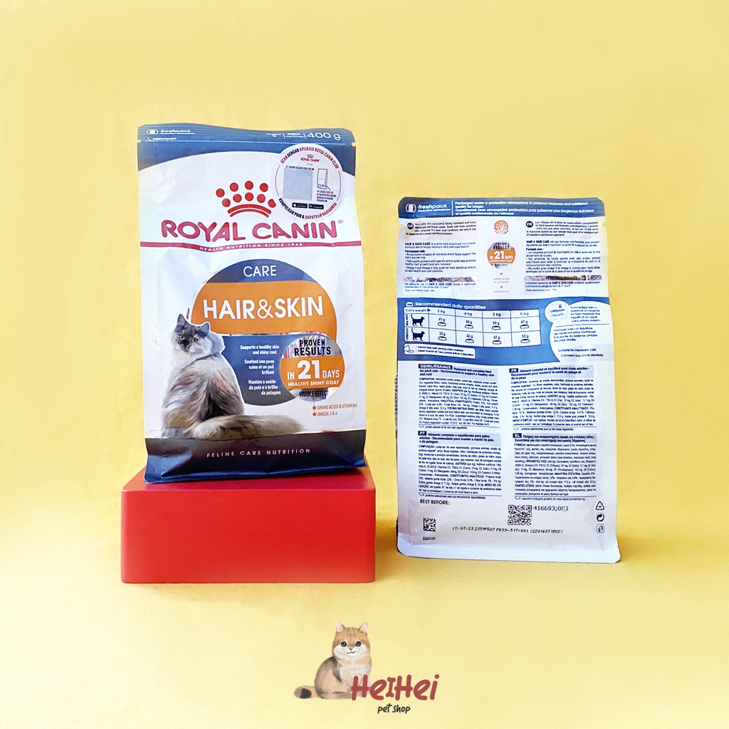 Royal Canin Cat Hair &amp; Skin Care Dryfood 400 gr - Promo Makanan Kucing Dewasa Mempercantik Bulu