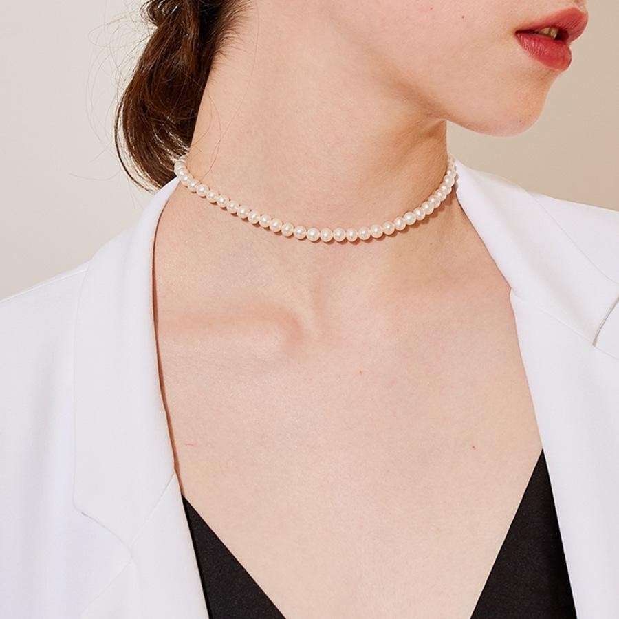 Kalung Choker Wanita Pearl Clavicle Chain Necklace Accessories Jewelry