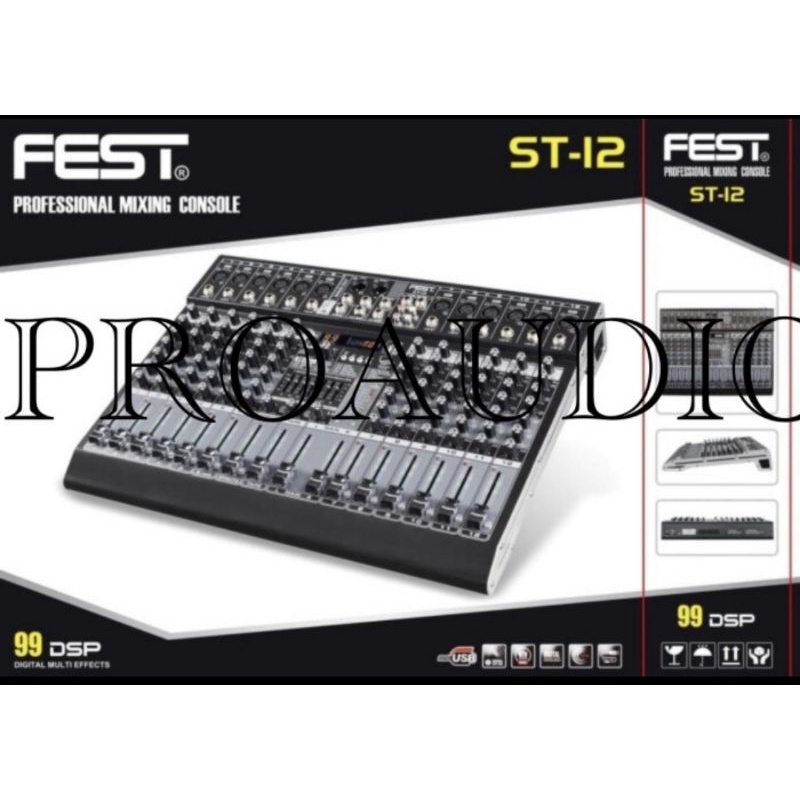 Mixer 12 Channel Fest ST-12 ST12 ST 12 Original