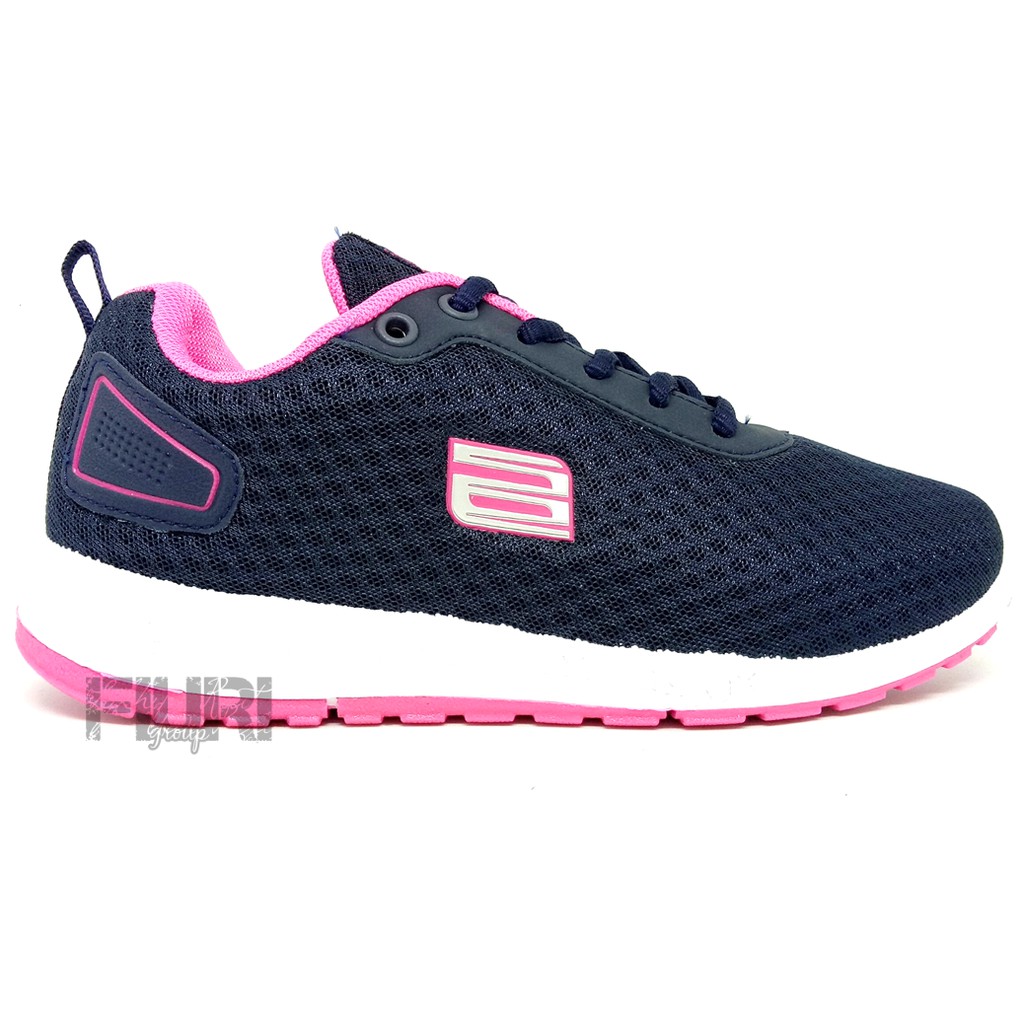 FIURI - Ando Original - ZORA 37-40 Navy Pink - Sepatu Kets Wanita - Sepatu Sneakers Wanita - Sepatu Olahraga Sport Wanita - Sepatu Casual - Sepatu Jogging Lari Fitness Gym Senam Wanita - Sepatu Anak Perempuan Cewek - Sepatu Sekolah Bertali SD SMP SMA