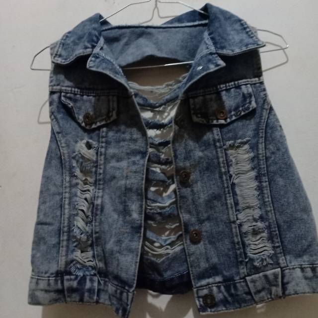 Jaket jeans rompi