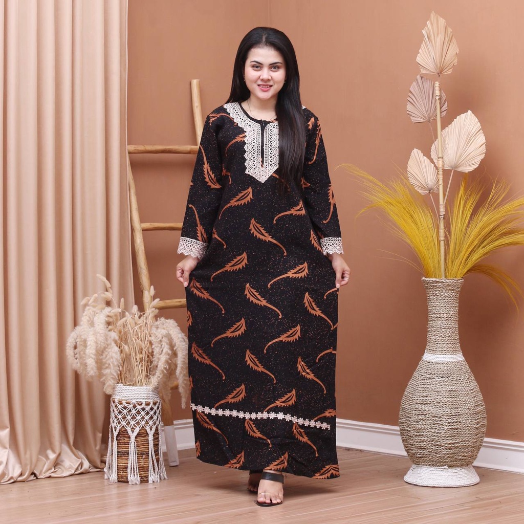 Batik Prass - DASTER ARAB PANJANG | RAYON SUPER GRADE A | DASTER BUSUI | RENDA MILO ORI-3