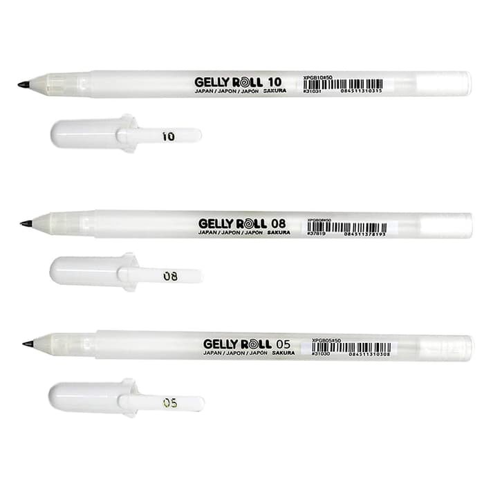 

Sakura Gelly Roll Classic ukuran 0.5mm - 0.8mm - 1.0mm - White / Pulpen Putih