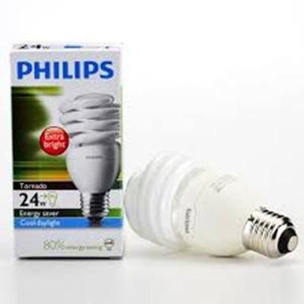 Philips Lampu Tornado Spiral Ulir 24 Watt 24W 24 W 24Watt Putih