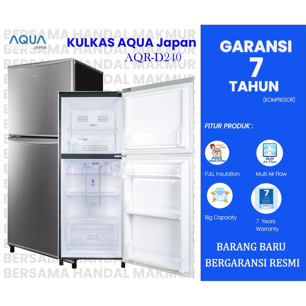 Jual Kulkas Aqua Japan Aqr D Lemari Es Pintu Aqrd Low Watt