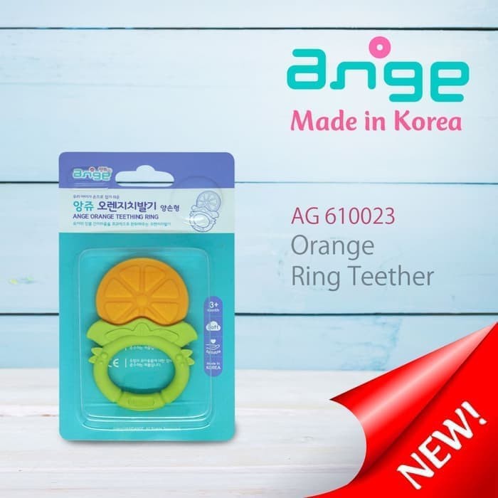 Ange Orange Teething Ring 3M+ Gigitan Bayi