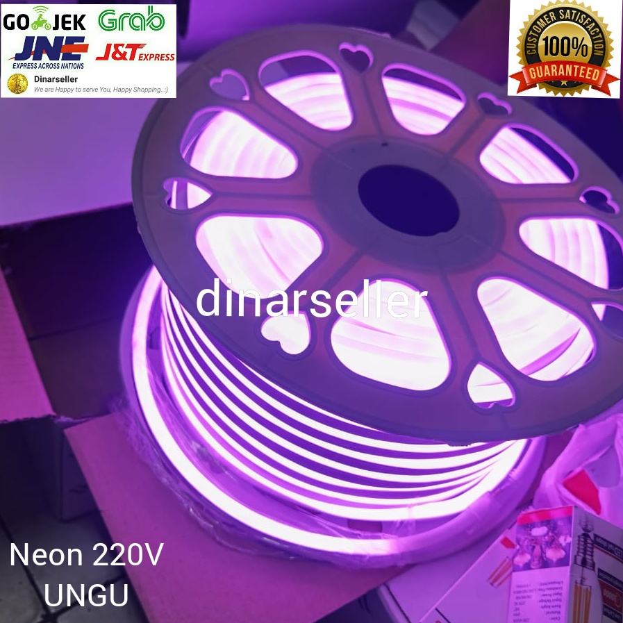 NEON FLEX LED LAMPU SELANG SUSU 220V 50 METER + 5 SOCKET