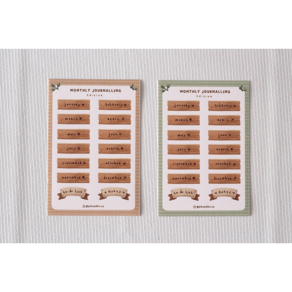 

[Journal Aesthetic] Monthly Journalling Sticker Sheet