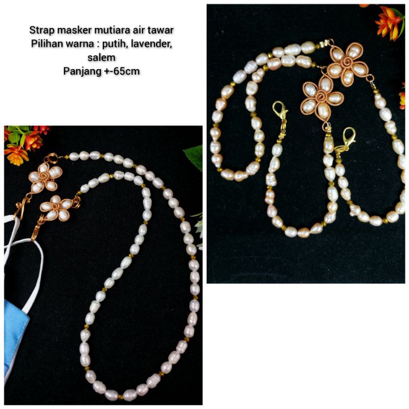 Kalung masker mutiara air tawar