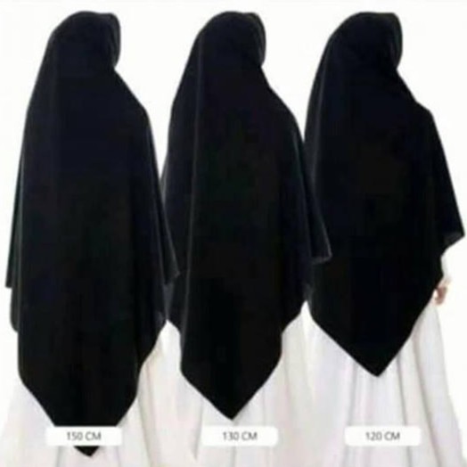 [HUSNA HIJAB] Khimar Segi Empat Polos Wolfis 120CM / Jilbab Segi Empat Polos Wolfis 120CM / Kerudung Segi Empat