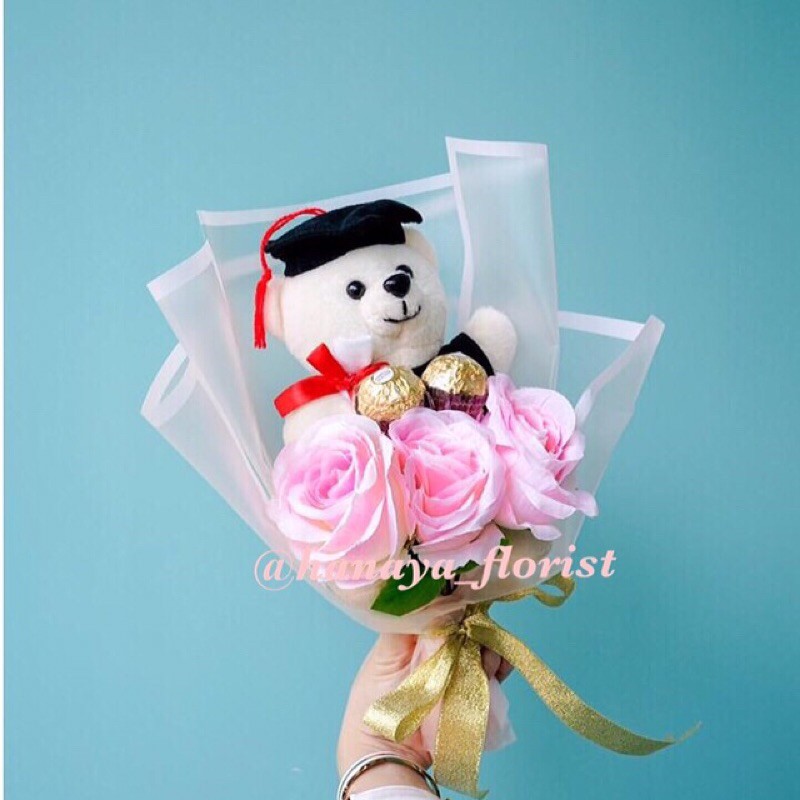 [READY] Hand Bouquet Flowers [Bouquet Wisuda, Buket Boneka Wisuda, Buket Wisuda, Buket Mawar]