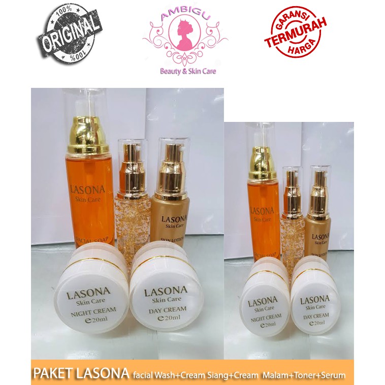 PAKET LENGKAP LASONA SKIN CARE MALAYSIA IMPORT/SKIN CARE KINCLONG/SKINCARE PRINCESS