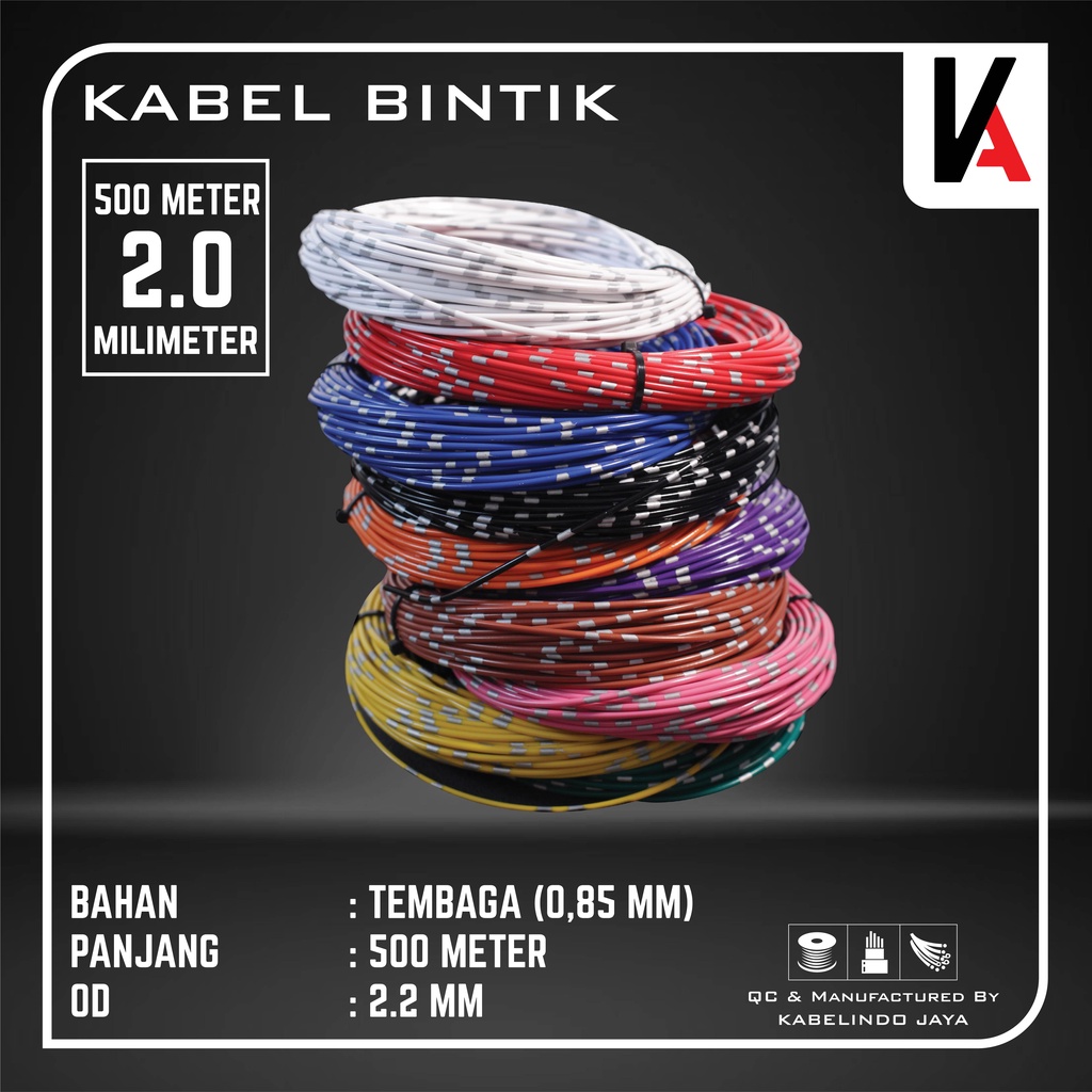 KABEL BINTIK JEPANG KABEL SERABUT TEMBAGA MURNI 2MM / 2 MM / 2.0MM 500M / KABEL BODY 2 MM 2.0MM 500 METER SERABUT TEMBAGA UNTUK MOBIL &amp; MOTOR