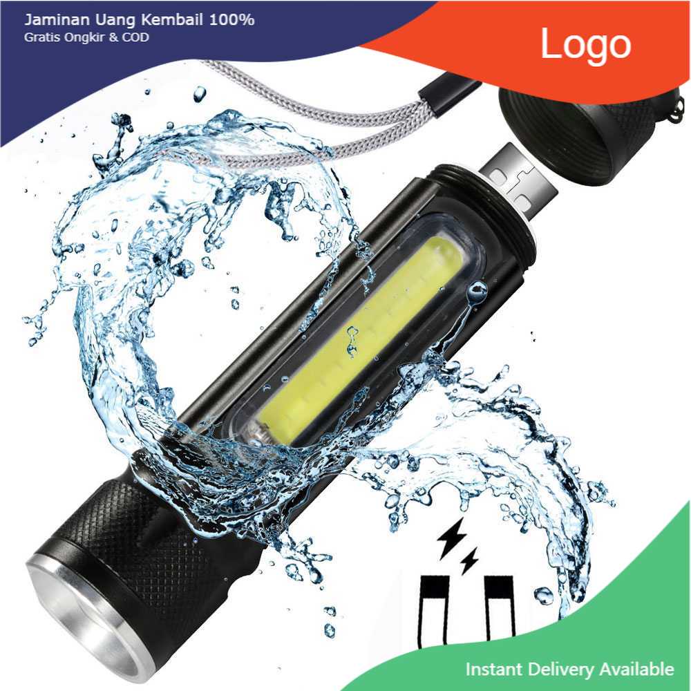 TaffLED Senter LED Lantera USB T6 + COB 2300 Lumens - WY8106