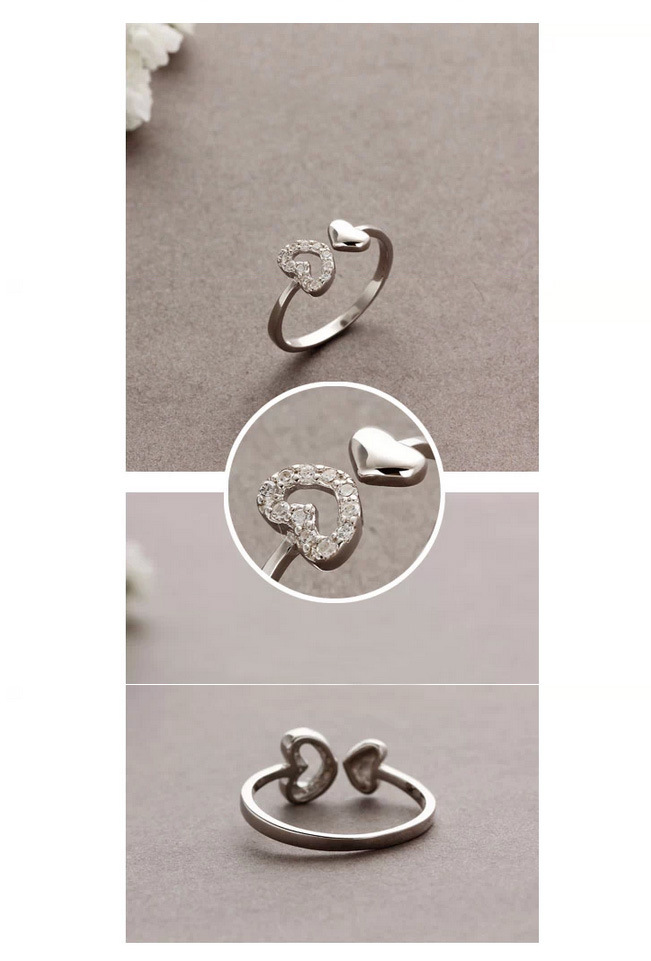 silver cincin 925 original ring for women Adjustable ring Angel's love Fashion Jewellery cincin  perak cincin perempuan