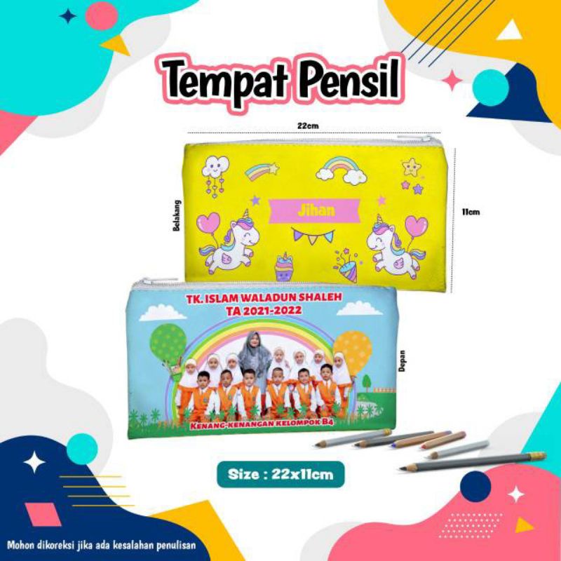 

souvenir anak custom karakter foto nama ucapan - 22 x 11