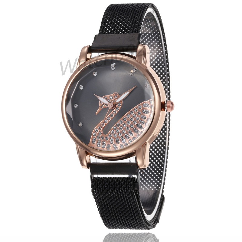 COD FREE BATERAI JAM TANGAN MURAH WANITA PREMIUM RANTAI MAGNET IMPORT GROSIR ANALOG KOREAN W98