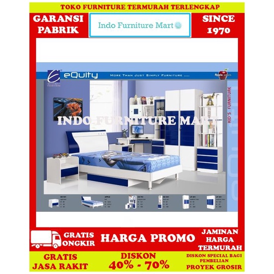 Kamar Tidur Minimalis Set Bedroom Siantano Type Equity Blue