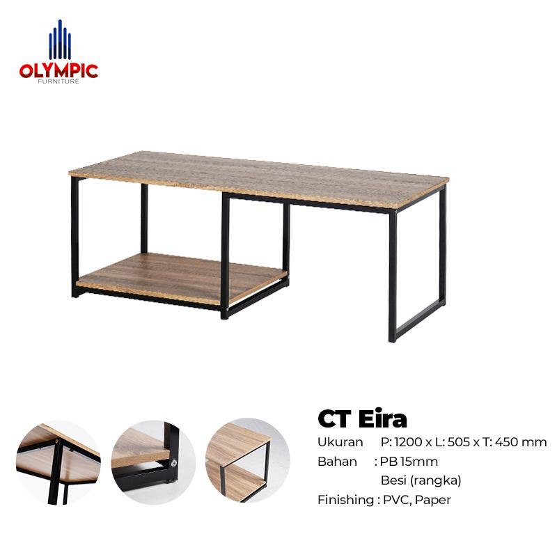 Olympic CT EIRA Coffe Table Meja Tamu Meja Serbaguna Rangka Besi