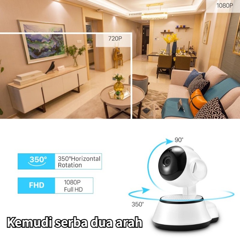 Smart Camera Wifi V380 Q6 HD1080P Wireless Mini IP CCTV - cctv mini sambung ke hp - kamera cctv mini sambung ke hp - cctv bisa di pantau lewat hp jarak jauh - cctv rumah bisa di pantau lewat hp - cctv mini wifi - cctv v380 pro - cctv hp - WHCollection