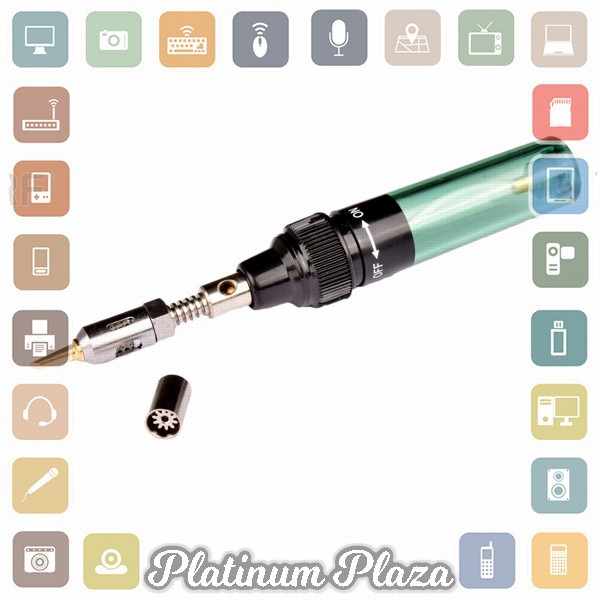 Renmei Solder Gas Butane Portable Iron Pen - MT-100 - Black`2R2D8N-