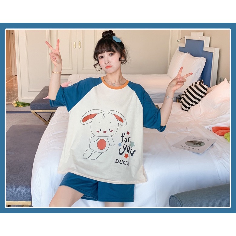 BAJU TIDUR PIYAMA SETELAN HOTPANT HP OVERSIZED IMPORT