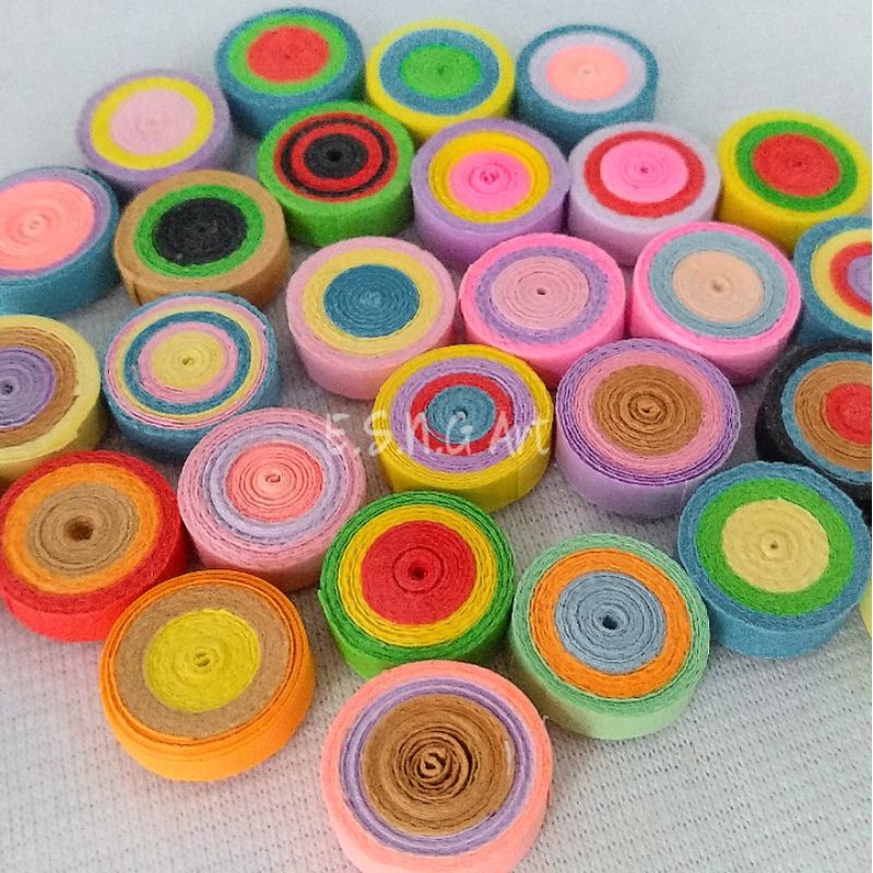 

dekorasi tambahan Paper Quilling bulat rainbow quilling aplikasi siap tempel sudah jadi