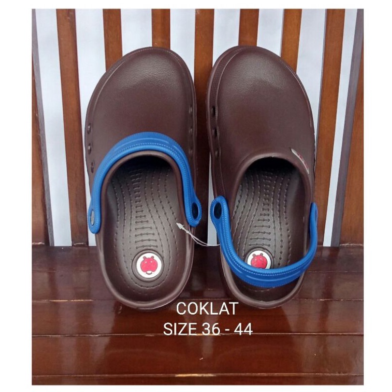 Sandal Kodok Coklat Hema Crocs, Sandal Perawat Dokter, Sandal  Kamar Mandi Anti Slip, Sandal Pabrik