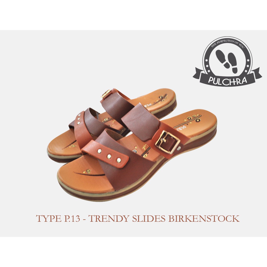 Pulchra Sandal Wanita Type P.13 - Trendy Slide Birken Stock