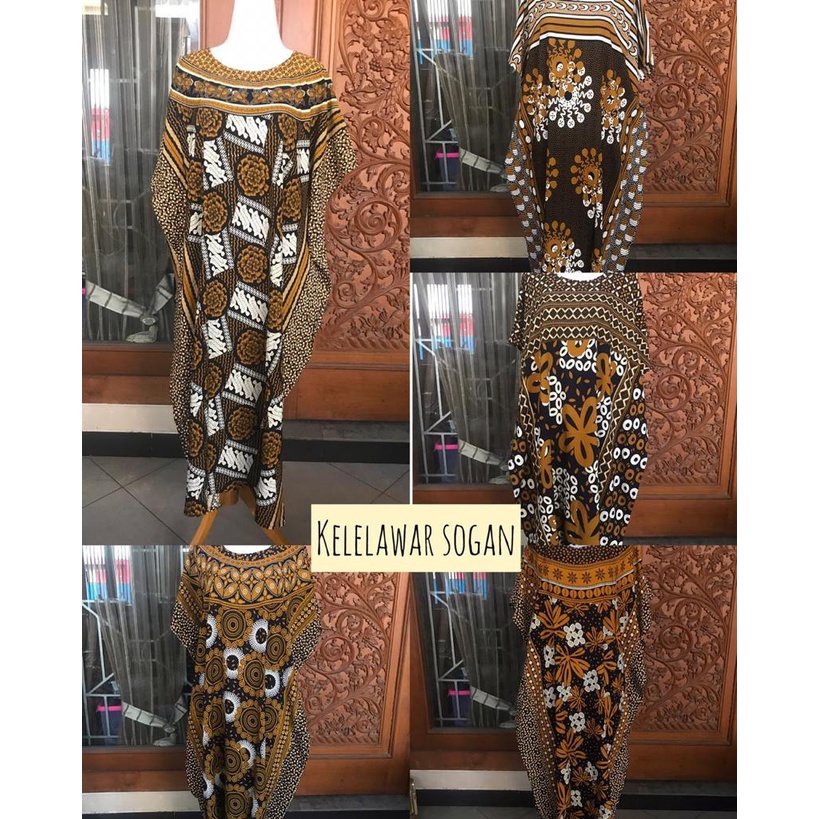 Daster Jumbo Kelelawar Kalong Lowo Batik Radian Solo Bahan Rayon Premium-SOGAN HITAM CORONA