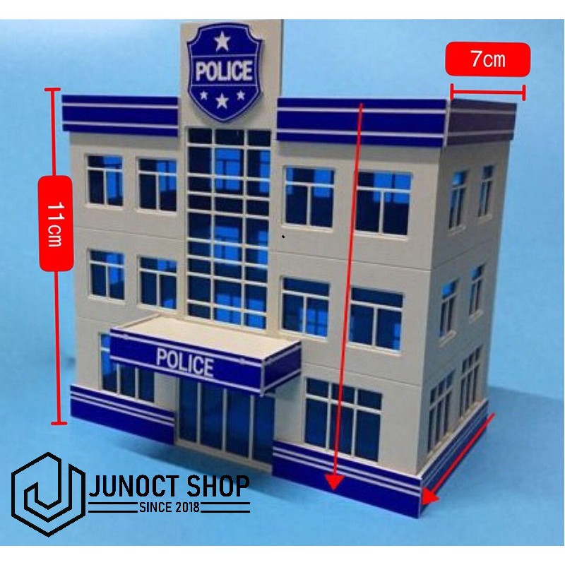 GEDUNG KANTOR POLISI 1:87 HOTWHEELS AO - DIORAMA MAKET MINIATUR