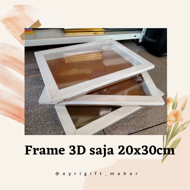 Frame 3D, frame mahar 20x30, 25x35 minimalis