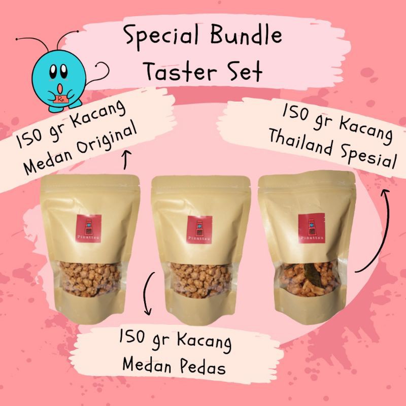 

Kacang Bundle Tester Set (Kacang Thailand/Kacang Daun Jeruk, Kacang Telor Pedas dan Original)