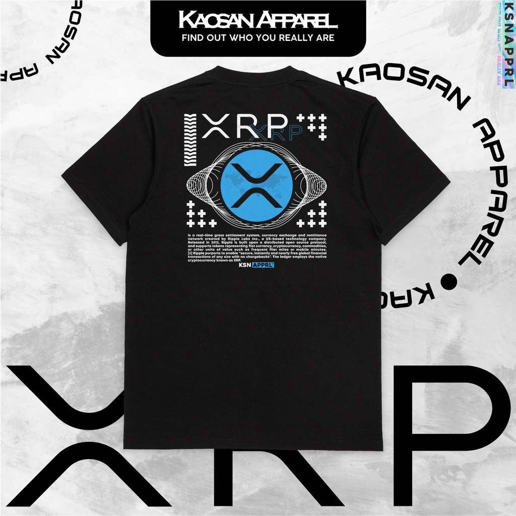 Kaos Crypto "XRP Streetwear" - Kaos Cryptocurrency/Kaos XRP Ripple/Kaos Trader Crypto/Kaos Crypto/Ka