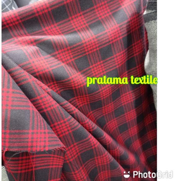 Promo Kain blazer/kain semi woll katun untuk blazer_bahan blazer semiwool motif kotak //