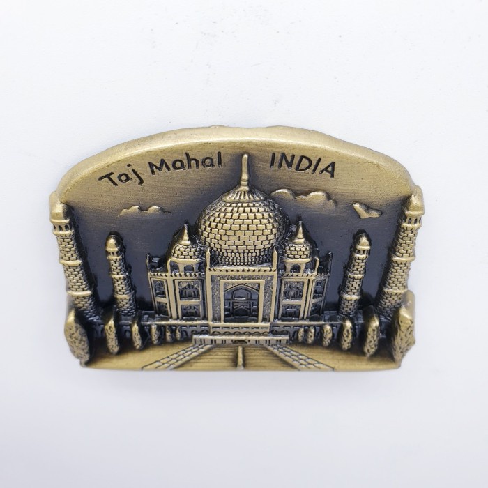 3D LOGAM Souvenir Negara magnet Kulkas Tempelan Taj Mahal India