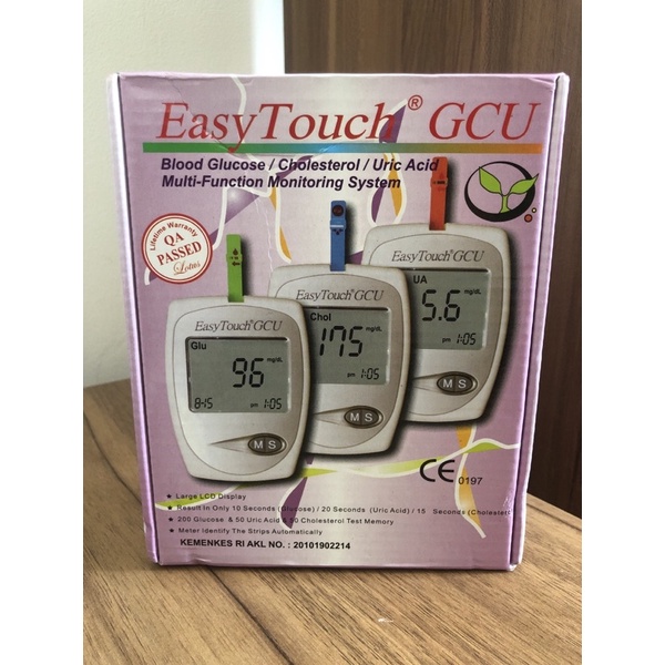 Easy Touch GCU / Alat Cek Darah 3in1 - Cek Gula Darah Kolesterol Asam Urat