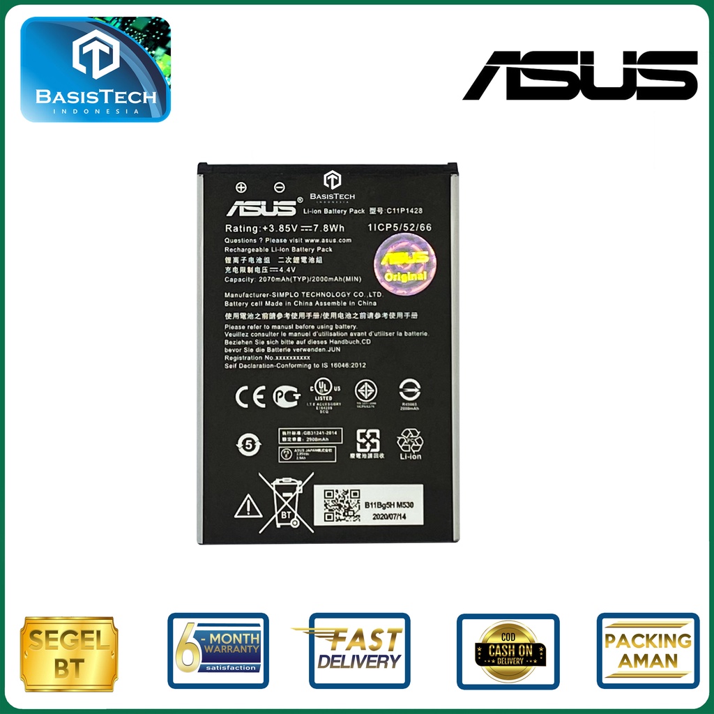 BATERAI ASUS ZENFONE 2 LASER 5.0 - ZE500KL - ZE500KG - Z00ED - C11P1428 - ORI99