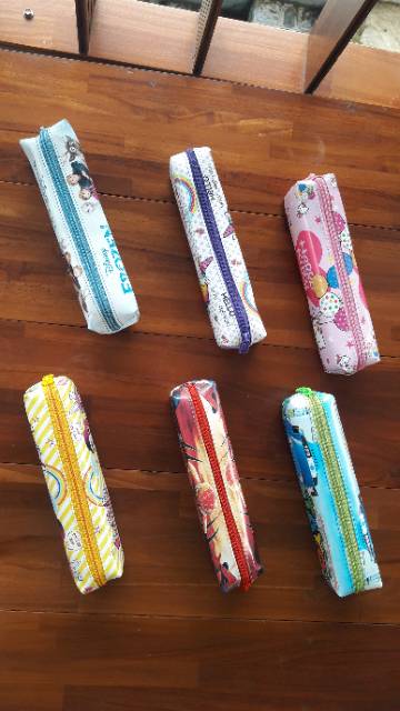 Kotak Tempat Pensil Anak Printing Karakter Model Tabung