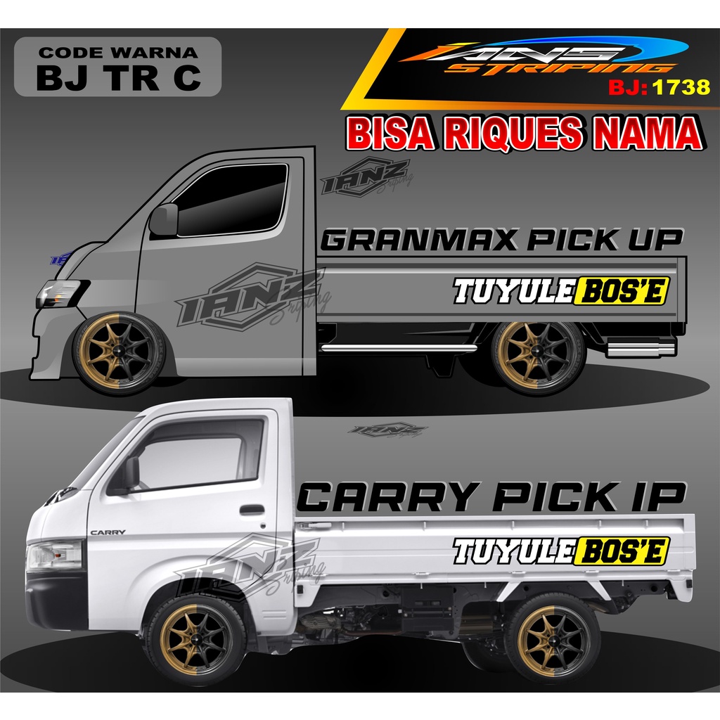 DECAL STIKER TULISAN TUYULE BOS E BAK SAMPING GRANMAX PICK UP / STICKER BAK SAMPING GRANMAX / DECAL STICKER GRANMAX PICK UP