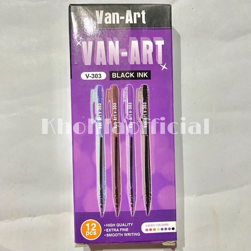 

PULPEN CETEKAN CLICK VAN ART V-303 ISI 12 PCS