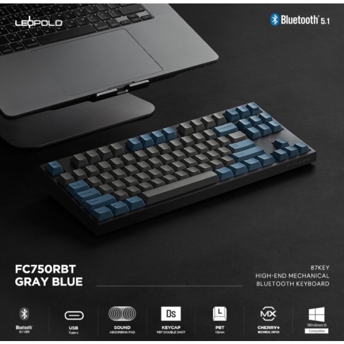 LEOPOLD FC750RBTL/EGBPD BlueTooth Grey/Blue PD/ Black SW