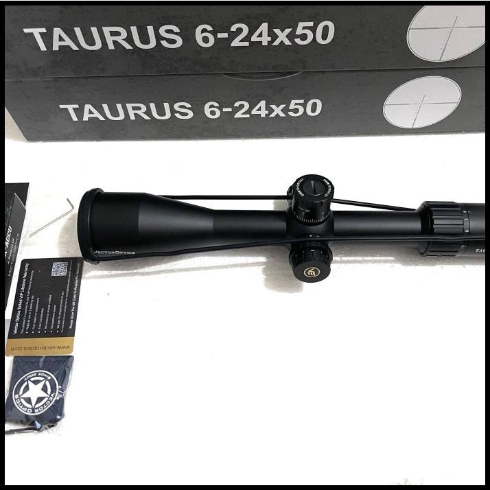Teleskop Vector Taurus Hd 6-24X50 Sfp Sfir Retikel Titik Dot Nyala