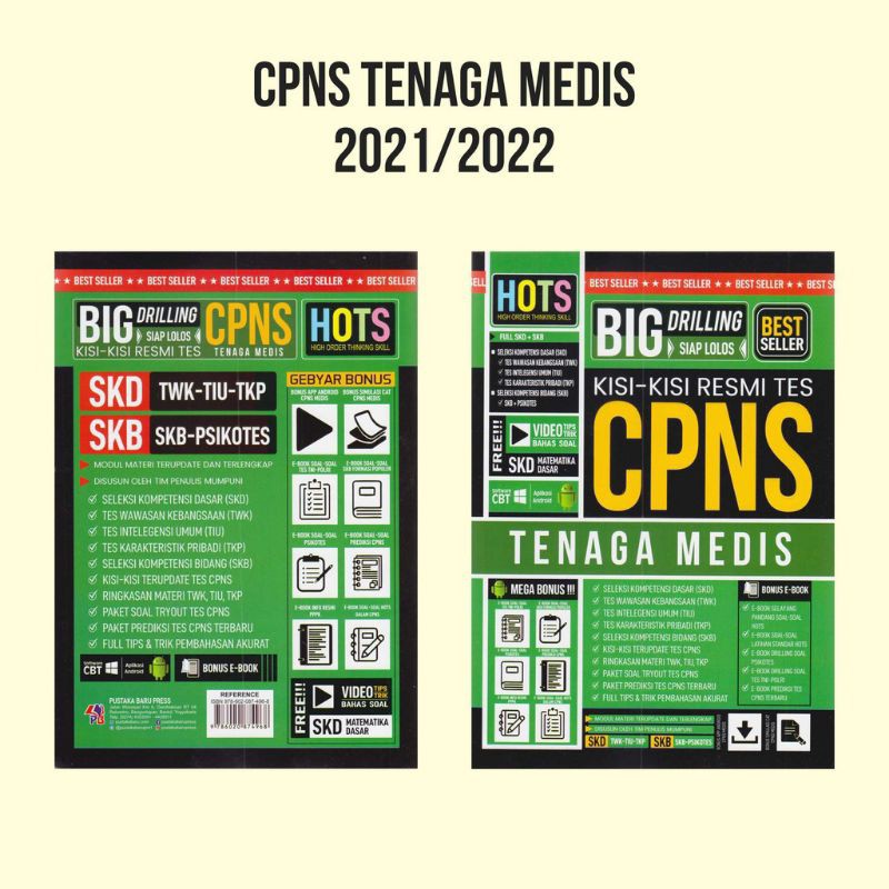 BUKU CPNS 2021 - BUKU TES CPNS TENAGA MEDIS Big Bank Drilling Kisi-Kisi Resmi Tenaga Medis