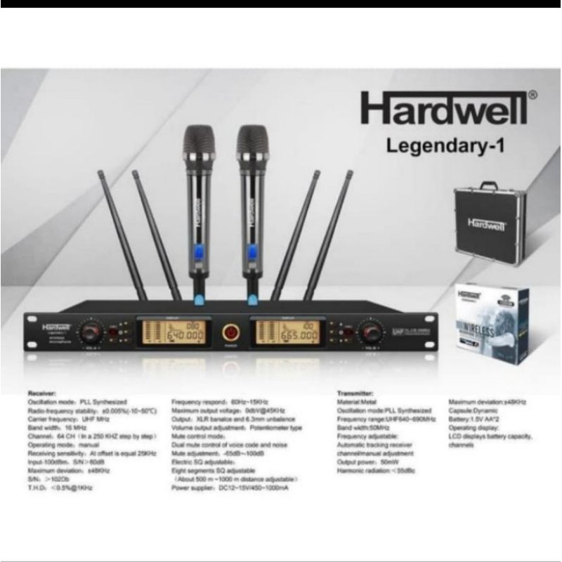 Mic Wireless Hardwell LEGENDARY-1 Original Microphone Wireless Kualitas Terbaik