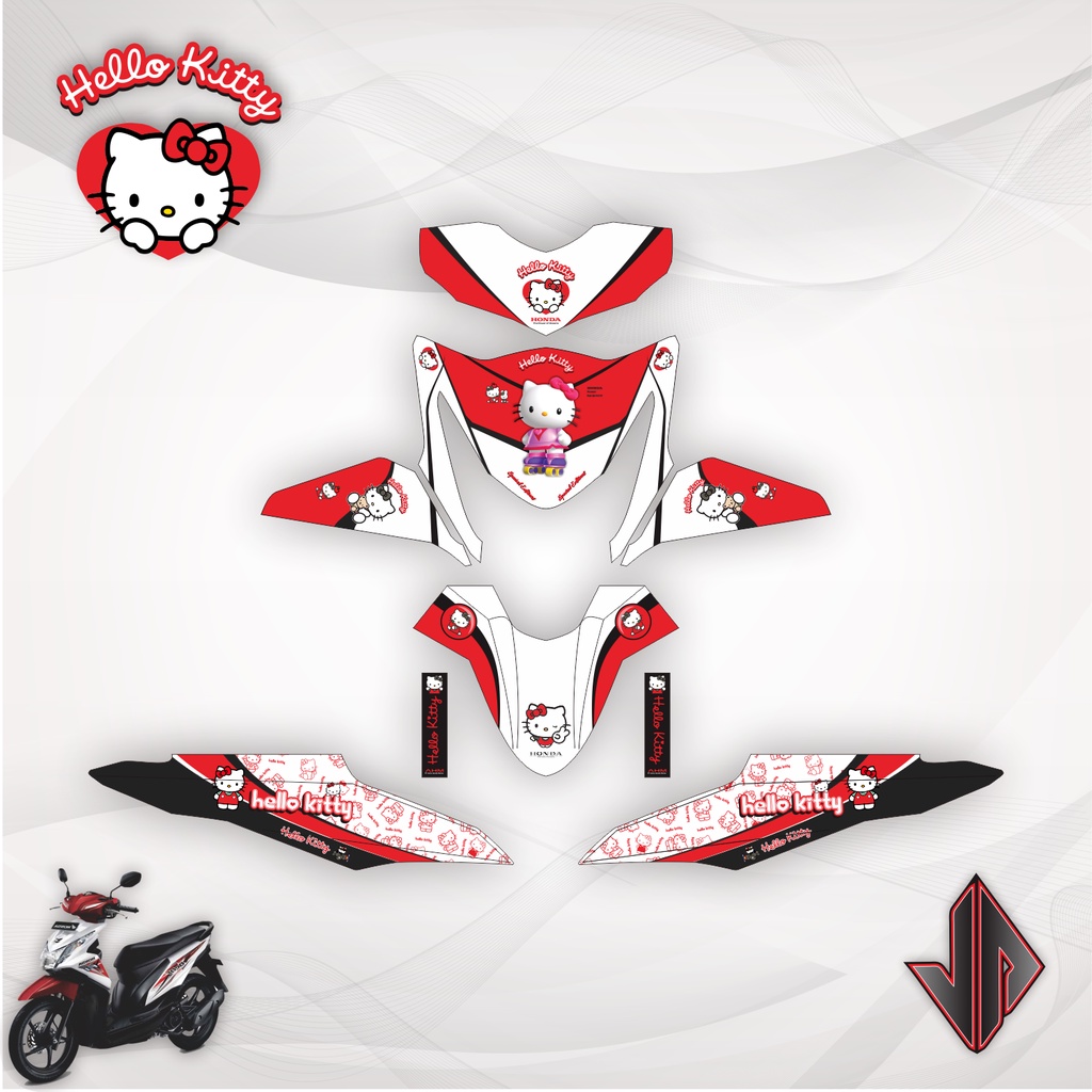 Decal Sticker / Stiker Beat FI Lama 2013 2014 2015 22 Hello Kitty
