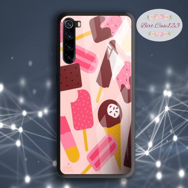 casing softcase silikon Gambar ice cream back case glass iphone 5g 6g 6g+7g 7g+ 8g 8g+ x xr xs etc