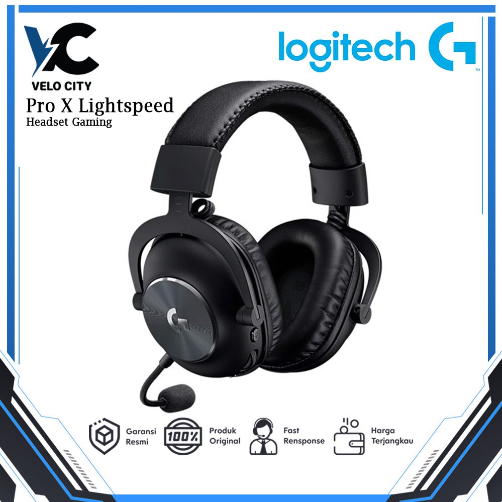 Logitech PRO X Wireless LIGHTSPEED 7.1 Gaming Headset with BLUE VO!CE