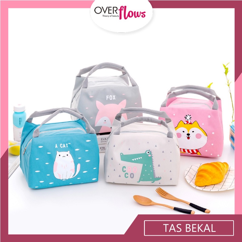 OVERFLOWS.ID LUNCH BAG KARAKTER BARU - TEMPAT SIMPAN BEKAL - COOLER BAG / TEMPAT BEKAL MAKAN